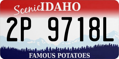 ID license plate 2P9718L
