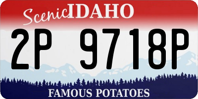 ID license plate 2P9718P