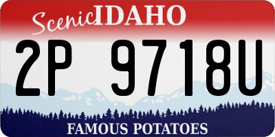 ID license plate 2P9718U