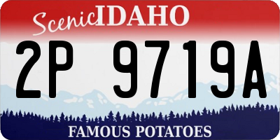 ID license plate 2P9719A