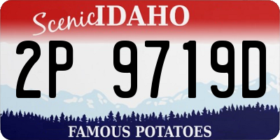 ID license plate 2P9719D