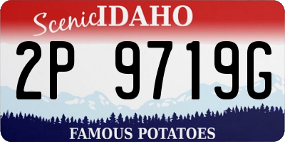 ID license plate 2P9719G