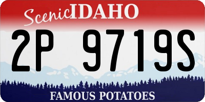 ID license plate 2P9719S