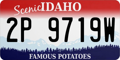 ID license plate 2P9719W