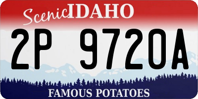 ID license plate 2P9720A