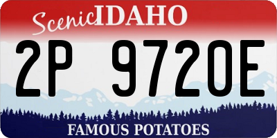 ID license plate 2P9720E