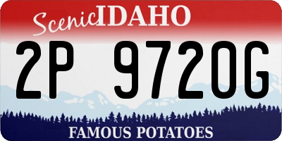 ID license plate 2P9720G