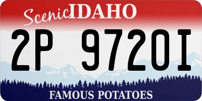 ID license plate 2P9720I