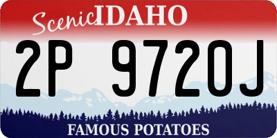 ID license plate 2P9720J