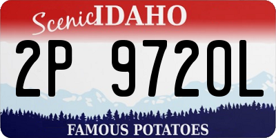 ID license plate 2P9720L