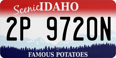 ID license plate 2P9720N