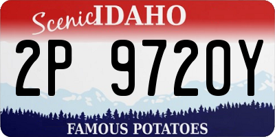 ID license plate 2P9720Y