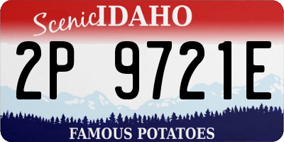 ID license plate 2P9721E