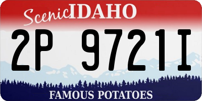 ID license plate 2P9721I