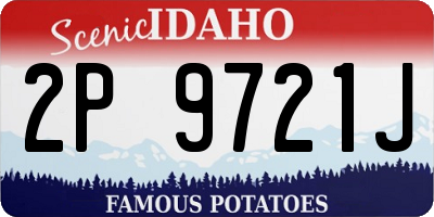 ID license plate 2P9721J