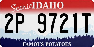 ID license plate 2P9721T
