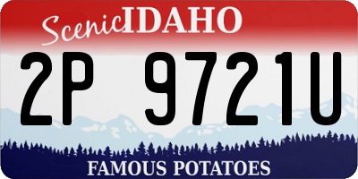 ID license plate 2P9721U