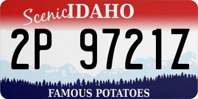 ID license plate 2P9721Z