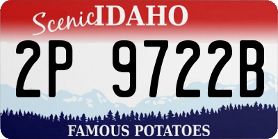 ID license plate 2P9722B