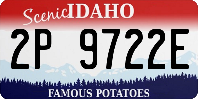 ID license plate 2P9722E