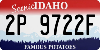 ID license plate 2P9722F