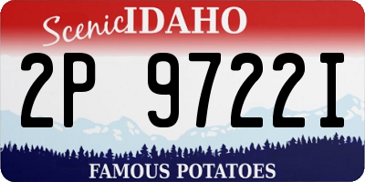 ID license plate 2P9722I