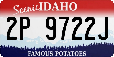 ID license plate 2P9722J