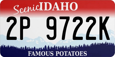 ID license plate 2P9722K