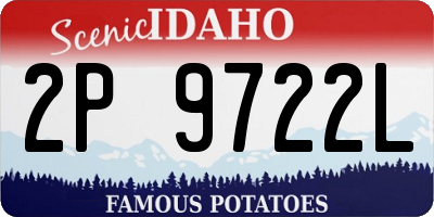 ID license plate 2P9722L