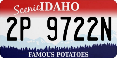 ID license plate 2P9722N