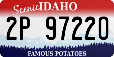 ID license plate 2P9722O