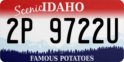 ID license plate 2P9722U