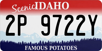 ID license plate 2P9722Y
