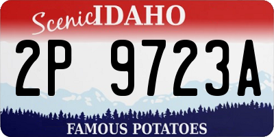 ID license plate 2P9723A