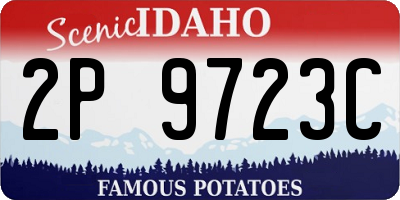 ID license plate 2P9723C