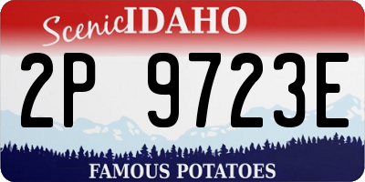 ID license plate 2P9723E