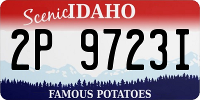 ID license plate 2P9723I