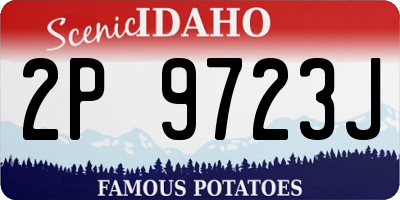 ID license plate 2P9723J