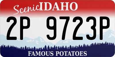 ID license plate 2P9723P