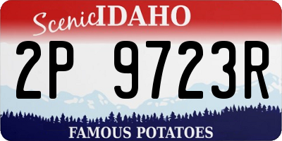 ID license plate 2P9723R