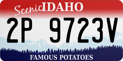 ID license plate 2P9723V