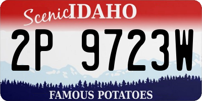 ID license plate 2P9723W