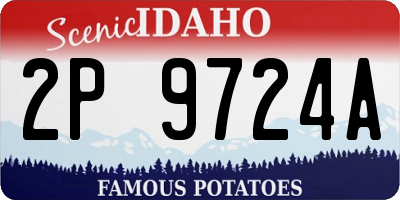 ID license plate 2P9724A