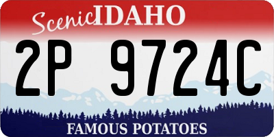 ID license plate 2P9724C