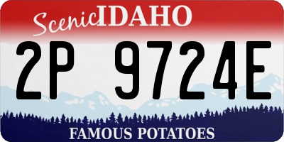 ID license plate 2P9724E
