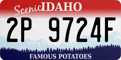 ID license plate 2P9724F