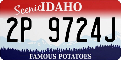 ID license plate 2P9724J