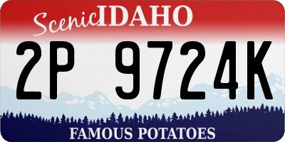 ID license plate 2P9724K