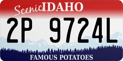 ID license plate 2P9724L