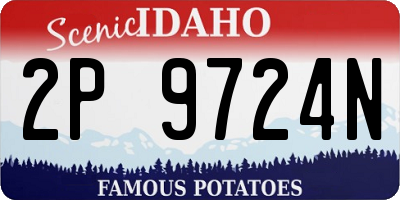 ID license plate 2P9724N